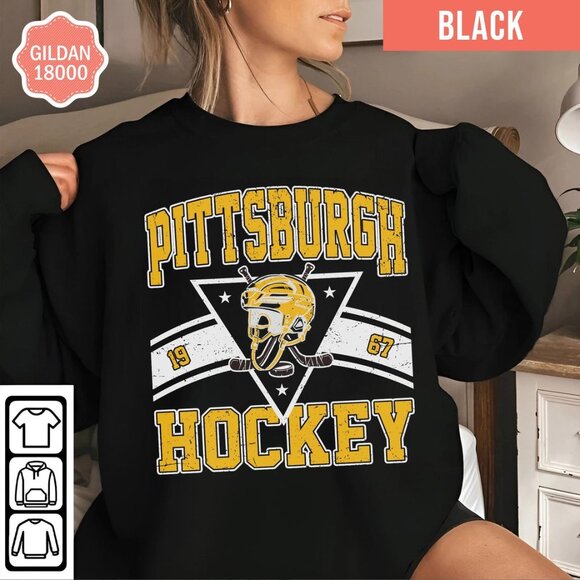 Pittsburgh Penguins Hockey Retro Sweatshirt, Retro Pittsburgh Penguins 1967 - Picture 1 of 2